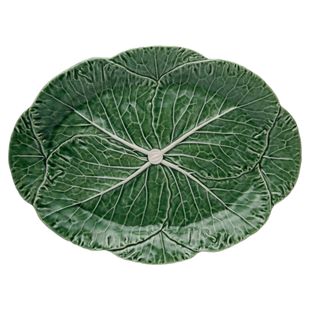 Travessa-Oval-43cm-Couve-Verde--Bordallo-Pinheiro