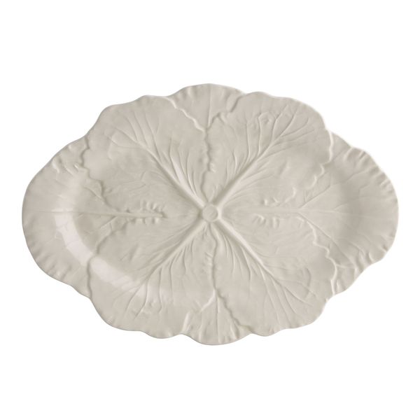 Travessa-Oval-43cm-Couve-Creme-Bordallo-Pinheiro