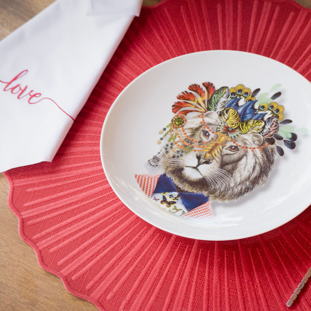 Vista Alegre Love Who You Want Dessert Plate - Mister Tiger Design By Christian Lacroix